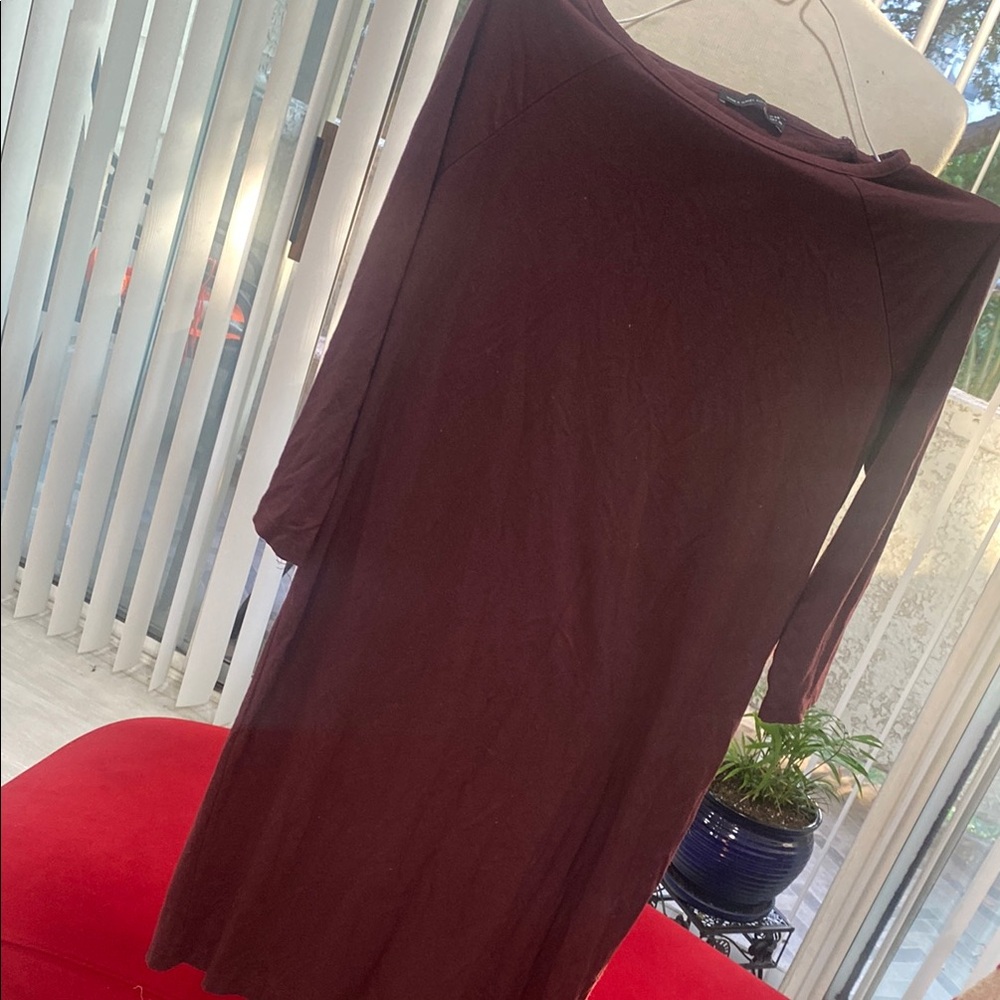 Zara Deep Red Knit Dress OPEN BACK